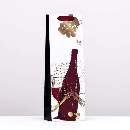 Package for the bottle "Perfect pair", black and white 12 x 36 x 9 cm