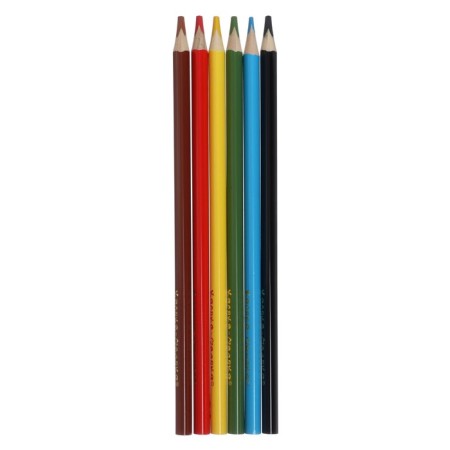 Pencils of 6 flowers "premium", thickened, super -furry-1