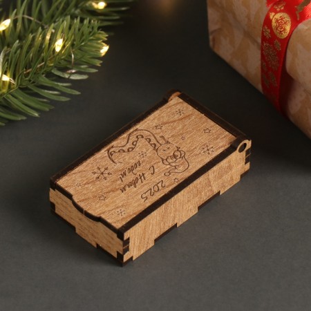 New Year's box "Snake and snowflakes" 7x4x2 cm-2