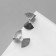 Earrings Metal "Fan", silver color