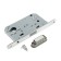 The latch is mortise magnetic, under the Lockland ZLK4CP cylinder, color chromium