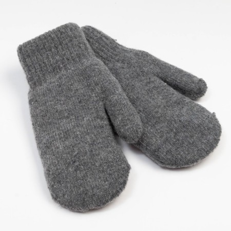 Women's mittens, gray color, size 7-8-1