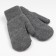 Women's mittens, gray color, size 7-8