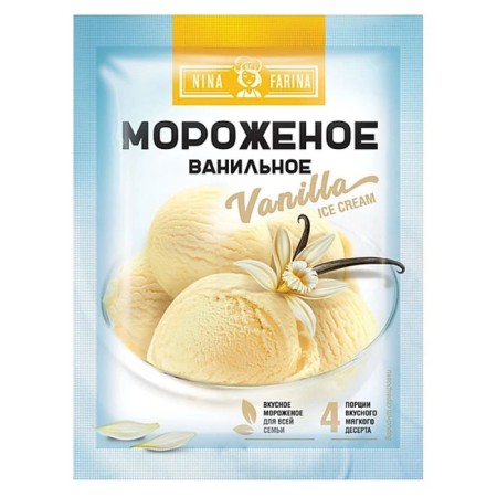 Dry mixture for making ice cream "Nina Farina", vanilla, 70 g