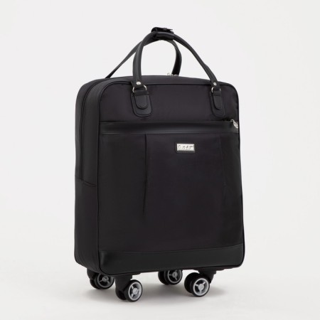 Road bag 20 "on wheels, lightning department, external pocket, black color