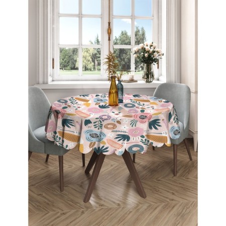 Grindle on the table “Tropical sketches”, round, Saten, D = 150 cm-1