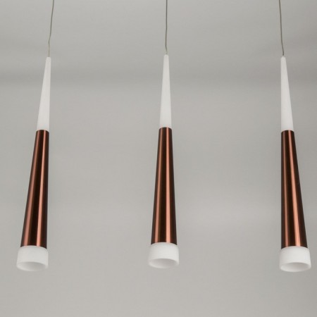 Suspended Citilux “Vegas” CL227033, 55x9x50 cm, 3x7W, LED, brown color-6