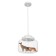Suspension Bayerlux "Clos" LED 9W 3000k white 24x24x17-117 cm
