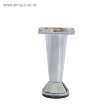 The support is furniture, adjustable, cone -shaped, h = 80 mm, chromium color, 4 pcs TMP