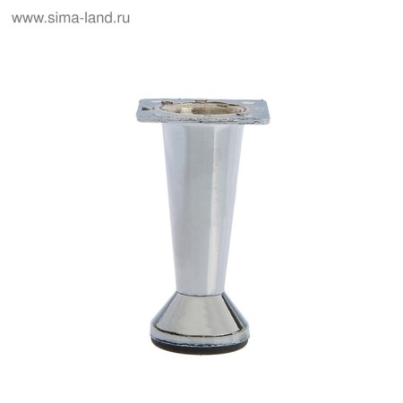 The support is furniture, adjustable, cone -shaped, h = 80 mm, chromium color, 4 pcs TMP