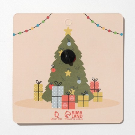 New Year's icon "bells" with pearls, color in gold-4
