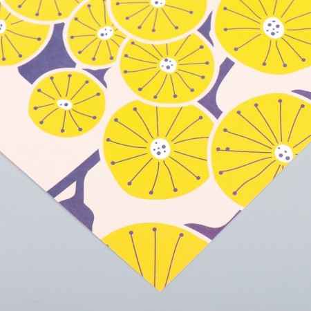 Scrapbooking "Yellow Flowers" density 180 g 15.5x17 cm-2