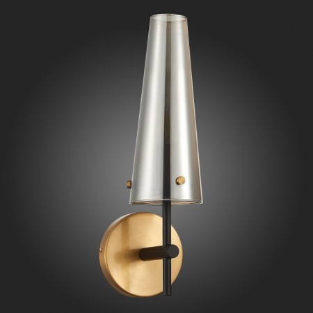 Sconces st. SL1209.301.01. Morave. 1x40 W, E14, 13x39 cm, bronze color, black-5