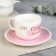Coffee pair of ceramics “Follow the Dream”, 140 ml, white color