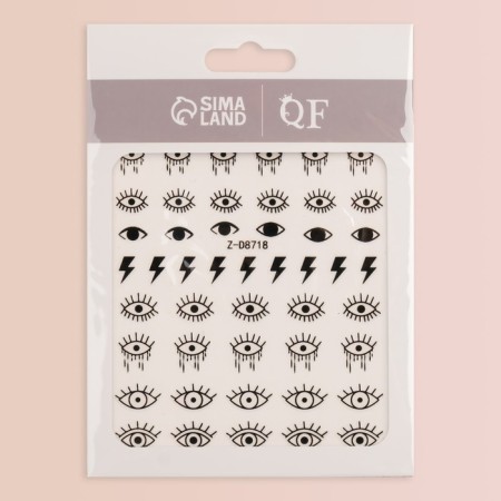 Nail stickers "TRASH", the color is transparent/black-1