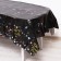Great tablecloth “Happy Birthday” 137 × 183 cm, black color