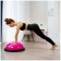 Half -sphere BOSU gymnastic onlytop, massage, with a pump, 55x25 cm, pink color