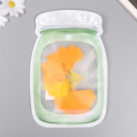 Artificial plant for creativity "ginkgo leaves" set of 6 pcs orange-yellow 8 cm-5