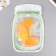 Artificial plant for creativity "ginkgo leaves" set of 6 pcs orange-yellow 8 cm