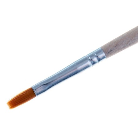 Nylon brush No. 5, flat, wooden handle-1