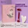 Facial massage set “Temptation”, 2 subjects: gua, bilateral rolller, pink/white color