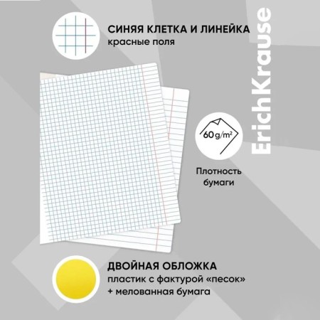 A set of subject notebooks 48 sheets, 12 pieces, Erichkrause "BENFORMED", plastic cover silk-screen cover, OFSET BELICE 100%, info block-29