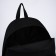 Backpack school textile BE YOURSELF, with pocket, 29x12x40, black color