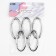 Oval-karabin, 6.5 × 3.1 cm / 54 × 6 mm, 5 pcs, silver color