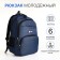 Youth backpack with lightning, 6 pockets, blue color