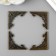 Metal corner "relief" bronze set 4 pcs 3.8x3.8 cm