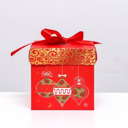 Self -assembly box "Christmas tree toys" 10 x 10 x 10 cm-1