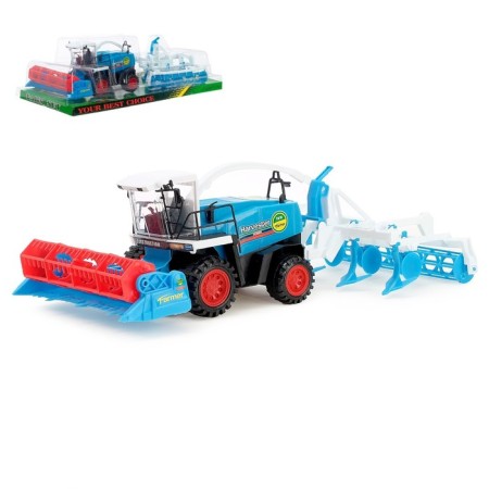 Inertial Tractor "Combine", with a trailer, color mix
