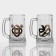 New Year's glass mug for beer "Golden Snakes", 500 ml, mix