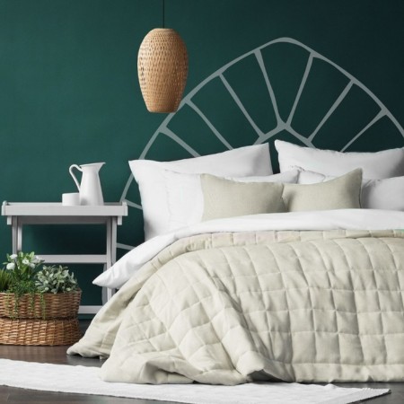 Jerry set: cover 160 x 220 cm, pillowcase 40 x 40 cm - 2 pcs, cream color