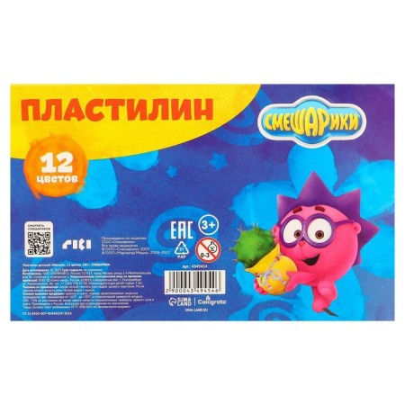 Plasticine Smeshariki, 12 colors, 180 g-6