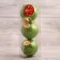 Set of balls plastic D-8 cm, 3 pcs "Thebes" green