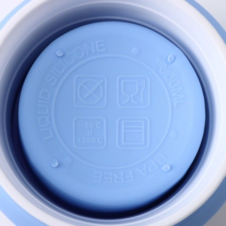 A folding glass with a lid “with you”, 350 ml, 8.5 × 14 cm, blue color-9