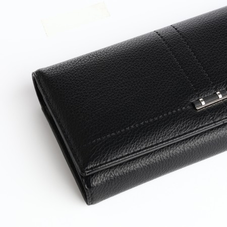 Women's wallet on a magnet, black color-2