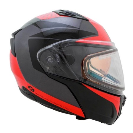 Snowmobile helmet Zox Condor Parkway, glass with electric heating, gloss, size m, red, black-4