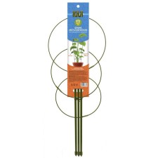 Опора для растений, 3 кольца, h = 60 см, d = 22-18-8 см, металл
