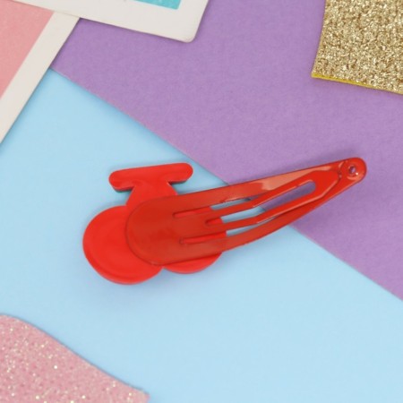 Invisibility for hair "Adele" (set 2 pcs) cherry, 5.5 cm, red-3