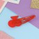 Invisibility for hair "Adele" (set 2 pcs) cherry, 5.5 cm, red