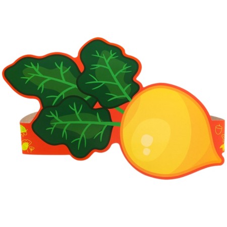 Set of carnival masks vegetables, blue tractor 6 pcs.-4
