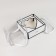 Box for flowers with a mold liner and PVC cover "Present", 23.5 x 23.5 x 15 cm