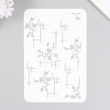 Plastic stencil "branches" 16x24 cm