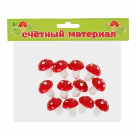 Mushroom Counting Set, 12 pcs., Size 1 pc. - 2.5 cm-1