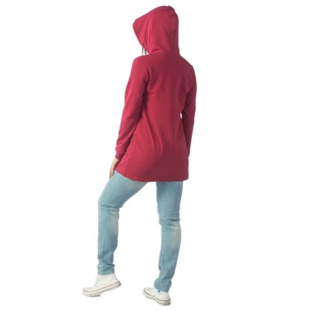 Women's tunic EVERYTHING IS Possible, size 54, burgundy color-6