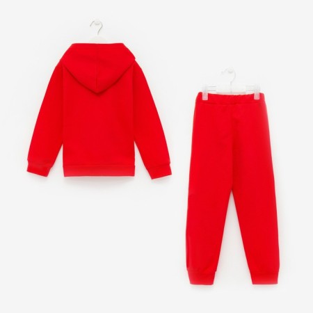 Children's costume (sweatshirt, trousers) I am beginning, red color, height 152 cm-8