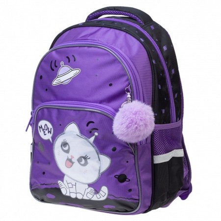 School backpack 41 x 29 x 16 cm, ergonomic back, Hatber Easy "Universe in paws" NRK_88065-2