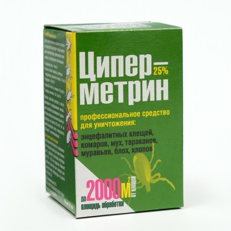 Remedy for cockroaches, ants, fleas, mosquitoes, flies and ticks "cypermetrin", 50 ml-7